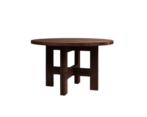 Frama Farmhouse Trestle Dining Table Ø140 Dark Oak