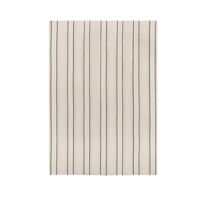 Ferm Living Twill Bedspread Double Off White/ Black