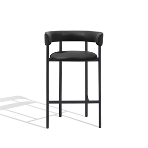 Furniture Copenhagen Font Bar Stool with Armrests 75 cm Dunes Anthracite/ Black Frame
