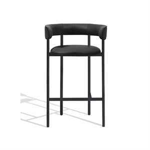 Furniture Copenhagen Font Bar Stool with Armrests 65 cm Dunes Anthracite/ Black Frame