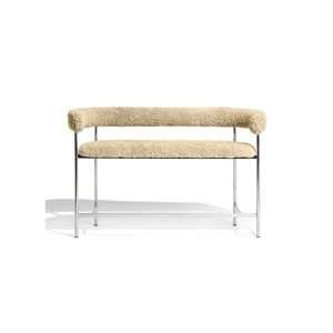 Furniture Copenhagen Font Bar Sofa 75 cm Sheepskin Honey/Polished Steel Frame