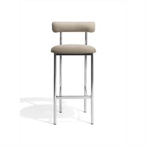 Furniture Copenhagen Font Bar Stool 75 cm Hallingdal 65 200/Polished Steel Frame