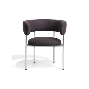 Furniture Copenhagen Font Dining Chair with Armrests Trio 0776/Polished Steel Frame