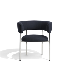 Furniture Copenhagen Font Dining Chair with Armrests Vidar 0786/Polished Steel Frame