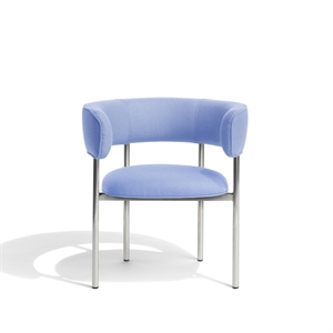 Furniture Copenhagen Font Dining Chair with Armrest Divina 676/Polished Steel Frame