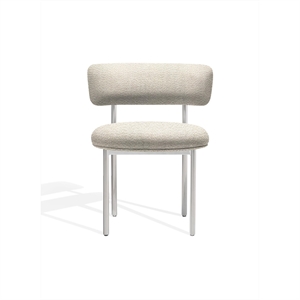 Furniture Copenhagen Font Dining Chair Beige Boucle Elle 0200/Polished Steel Frame