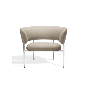 Furniture Copenhagen Font Armchair with Armrests Hallingdal 65 200/Polished Steel Frame