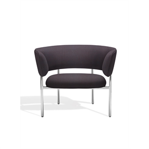 Furniture Copenhagen Font Armchair with Armrests Trio 0776/Polished Steel Frame