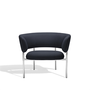 Furniture Copenhagen Font Armchair with Armrests Vidar 0786/Polished Steel Frame