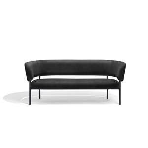 Furniture Copenhagen Font Sofa Dunes Anthrazite Leather/ Black Frame