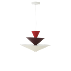 &Tradition Gio LN15 Pendant Ø92 Vermilion Red/Dark Burgundy/Ecru White