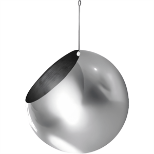 AYTM GLOBE Hanging Potted Plant Ø17 Silver