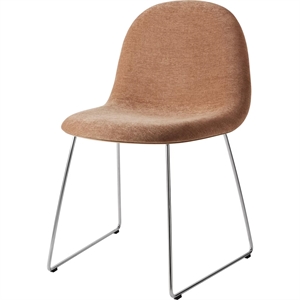 Gubi 3D Dining Chair Stainless Steel/American Walnut/Belsuede Special Dedar 132