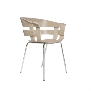 Design House Stockholm Wick Dining Chair Oak/ Chrome