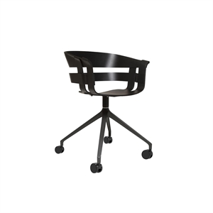 Design House Stockholm Wick Swivel Chair With Wheels Black/ Gray