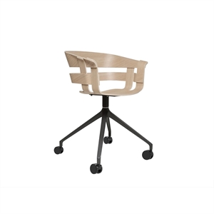 Design House Stockholm Wick Swivel Chair With Wheels Oak/ Gray