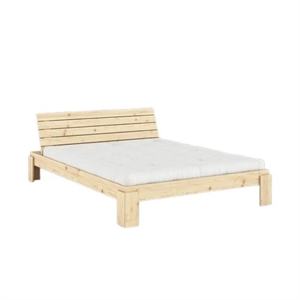 Karup Layers Bed Frame With Headboard 160x200 Raw