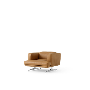 &Tradition Inland AV21 Armchair Cognac Leather/Polished Aluminum
