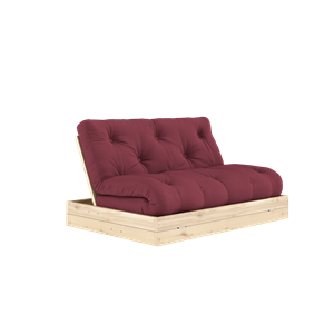 Karup Design Flip Sofa Bed With Mattress 140x200 Bordeaux/Clear Lacquer