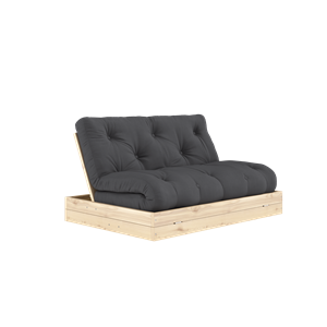 Karup Design Flip Sofa Bed With Mattress 140x200 Dark Grey/Clear Lacquered