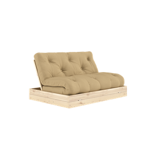 Karup Design Flip Sofa Bed With Mattress 140x200 Wheat Beige/Clear Lacquered