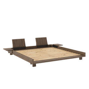 Karup Design Social Bed Frame With 2 Backrests & Side Table 180x200 Carob Brown