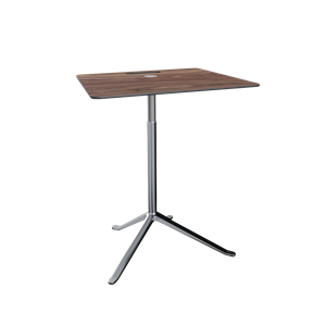 Fritz Hansen Little Friend KS13 Side Table Adjustable Height Walnut/Polished Aluminum