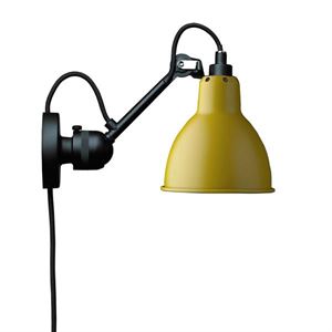Lampe Gras N304 Wall Lamp Mat Black & Mat Yellow w. Cord