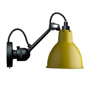 Lampe Gras N304 Wall Lamp Mat Black & Mat Yellow w. Switch