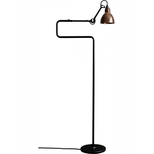 Lampe Gras N411 Floor Lamp Matt Black & Matt Black/ Copper