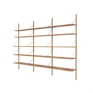 Frama Shelf Library Triple Section Bookcase 185.2x80 Natural Oak