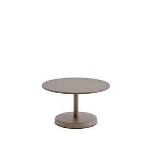 Muuto Linear Steel Outdoor Coffee Table Ø70 Taupe