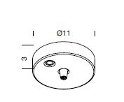 Ilti Luce Ceiling Rosette With 2 Holes 31x8x6 cm White