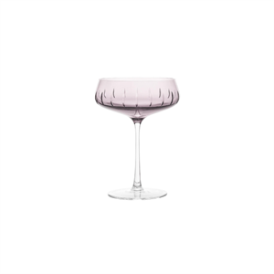 Louise Roe Champagne Coupe Single Cut Champagne Glass Set of 4 Rose
