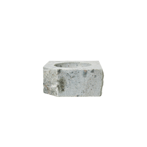 Louise Roe Gallery Object Stone Candlestick Low Green Viena Marble