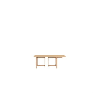 MOEBE Rectangular Dining Table 160x90 With 1 Extension Muted Peach