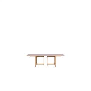 MOEBE Rectangular Dining Table 160x90 With 2 Extensions Soft Lilac