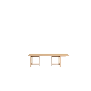 MOEBE Rectangular Dining Table 220x90 With 1 Extension Muted Peach
