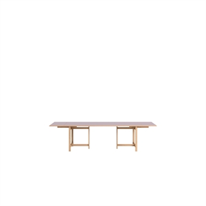MOEBE Rectangular Dining Table 220x90 With 2 Extensions Soft Lilac