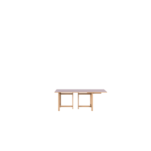 MOEBE Rectangular Dining Table 160x90 With 1 Extension Soft Lilac
