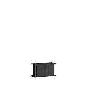Moebe Shelving S.65.1.B Black/Stainless Steel