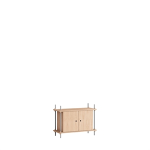 Moebe Shelving S.65.1.B Oak/Stainless Steel