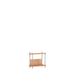 Moebe Shelving S.65.1.C Oak/Stainless Steel