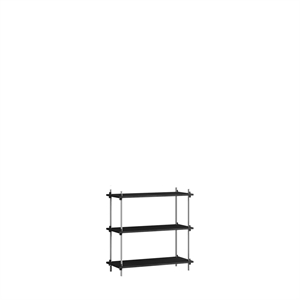 Moebe Shelving S.85.1.A Black/Stainless Steel