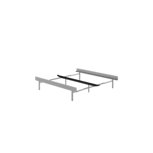 Moebe Bed Bed Frame 90-180 cm With High Legs Stainless Steel