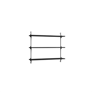 Moebe Wall Shelving WS.65.1 Black/Stainless Steel