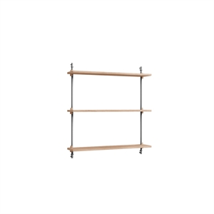 Moebe Wall Shelving WS.85.1 Oak/Stainless Steel