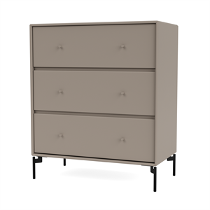 Montana Selection CARRY Chest of Drawers 141-Truffle/03- Black
