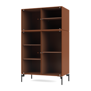 Montana Selection RIPPLE III Display Cabinet 146-Hazelnut/03- Black