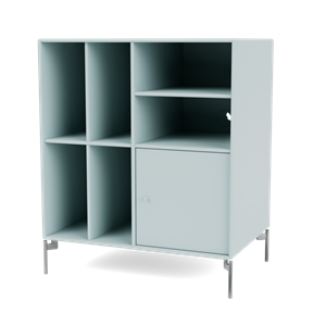 Montana Selection SPIN II Vinyl Bookcase 148-Flint/01- Chrome